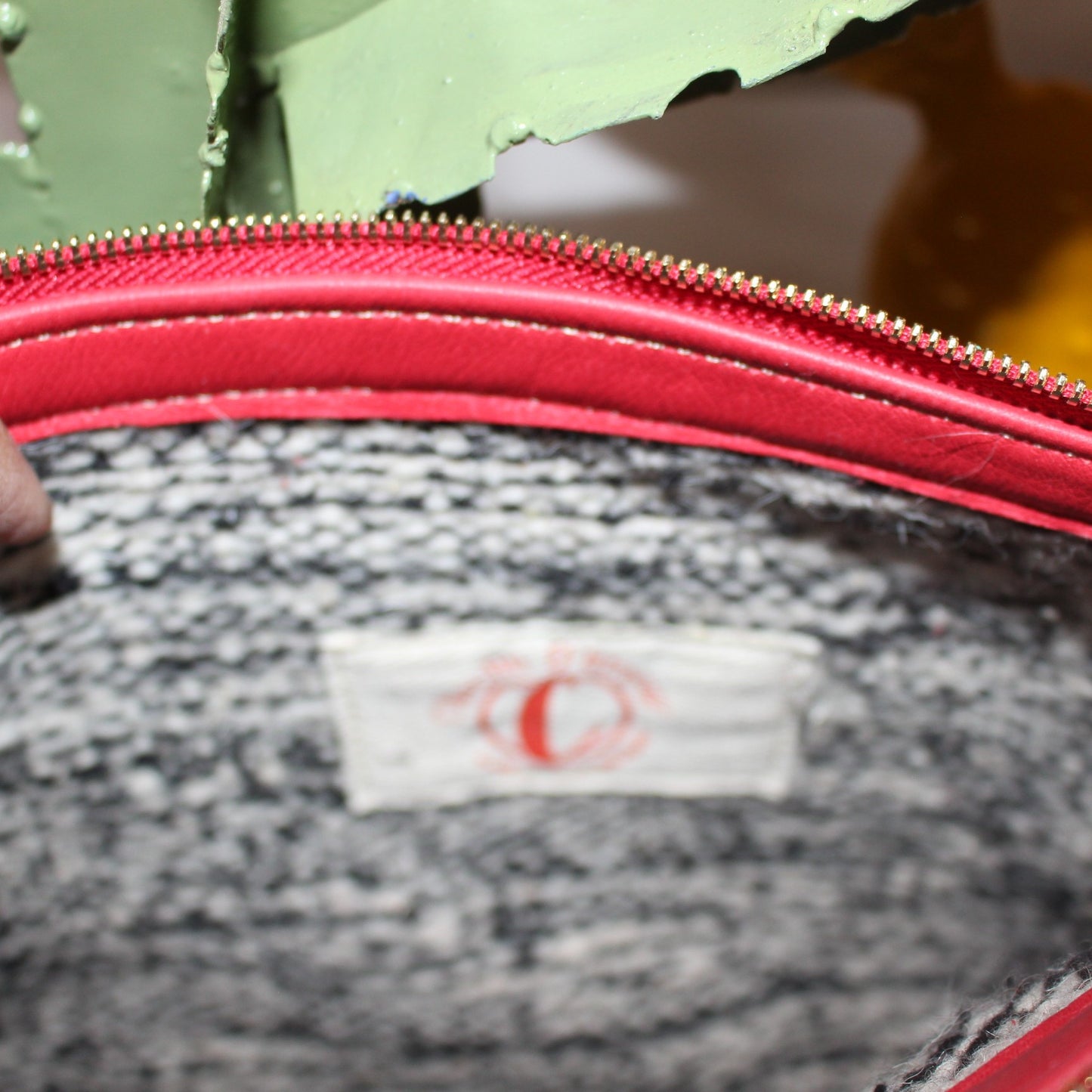 Chacha d'amour | sac pochette en étoffe berbère tissée Rouge