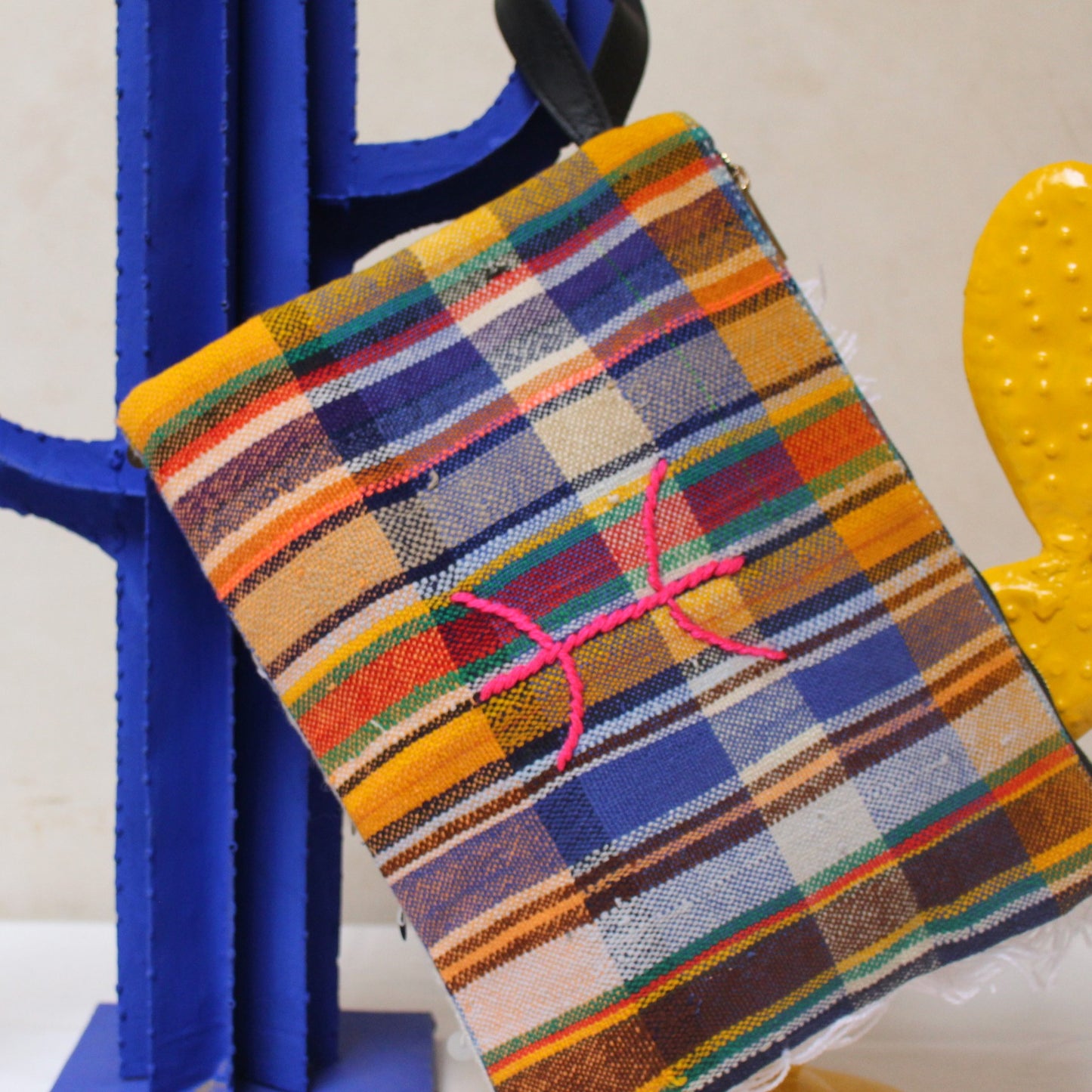Chacha d'amour | Maxi Pochette ou sac pochette en tissu vintage HAIK avec broderie #4