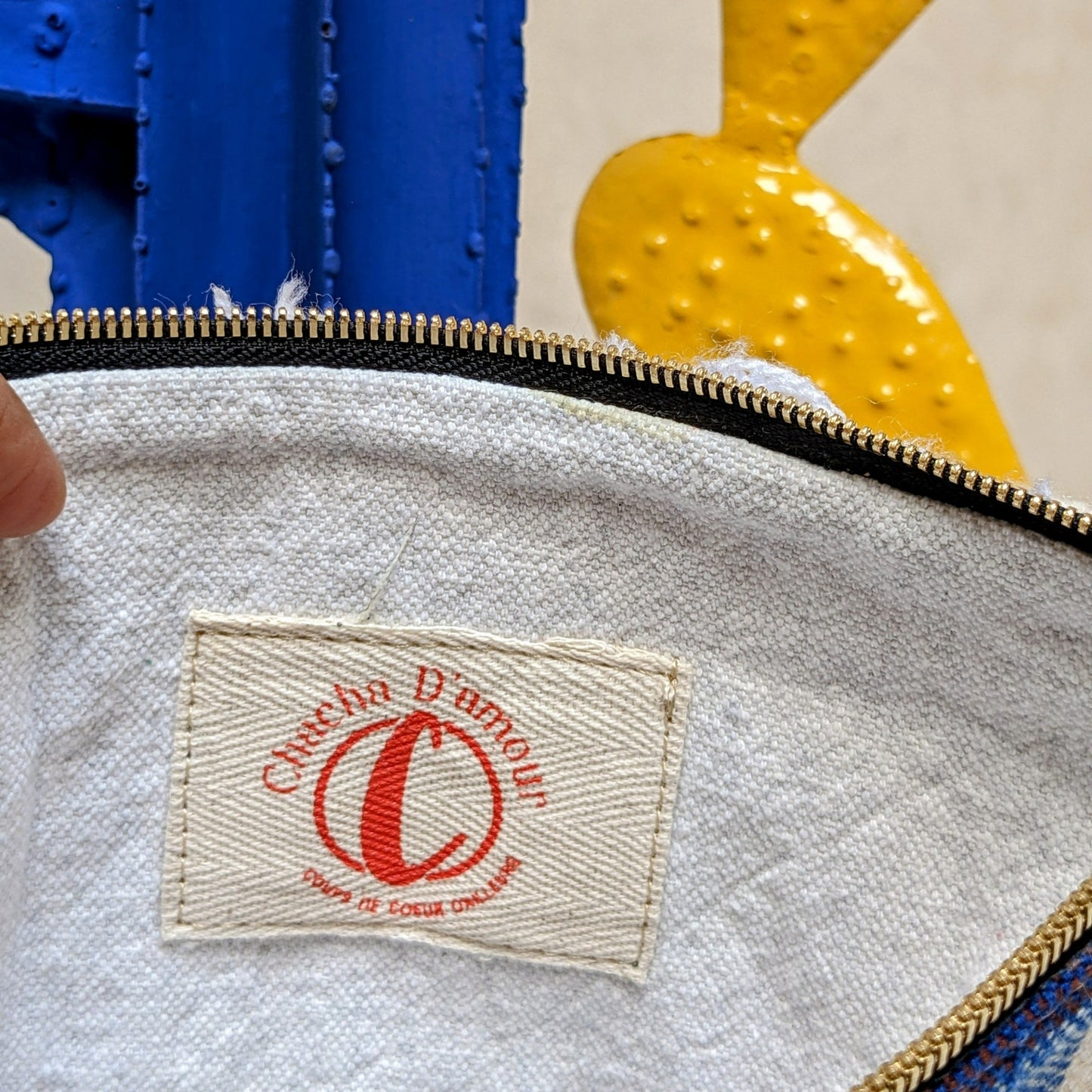 Chacha d'amour | Pochette ou sac pochette en tissu vintage HAIK et Handira #15