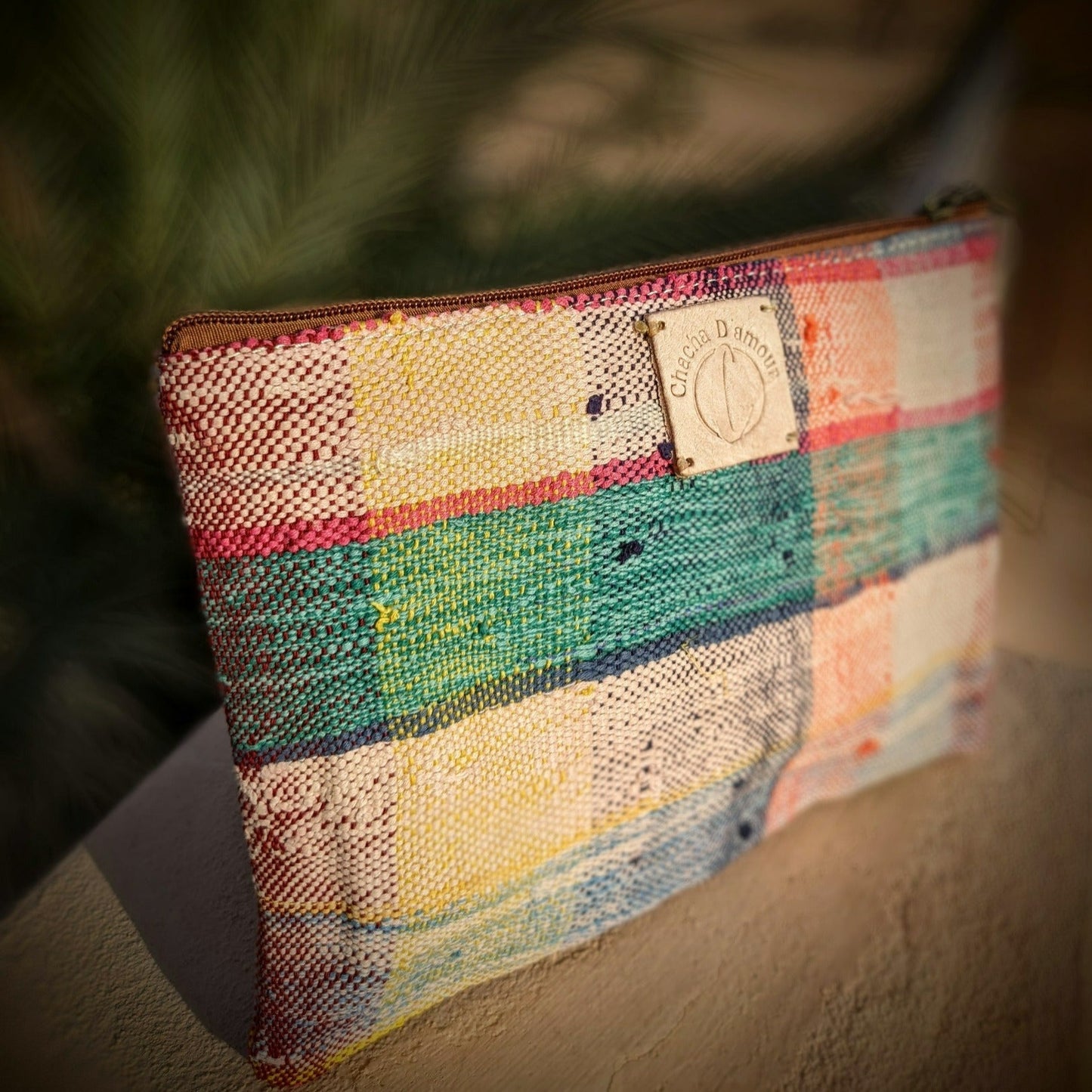 Chacha d'amour | Pochette de voyage ou Pochette de soirée upcyclée en tissu traditionnel HAIK N°18 Pochettes de voyage chacha d'amour