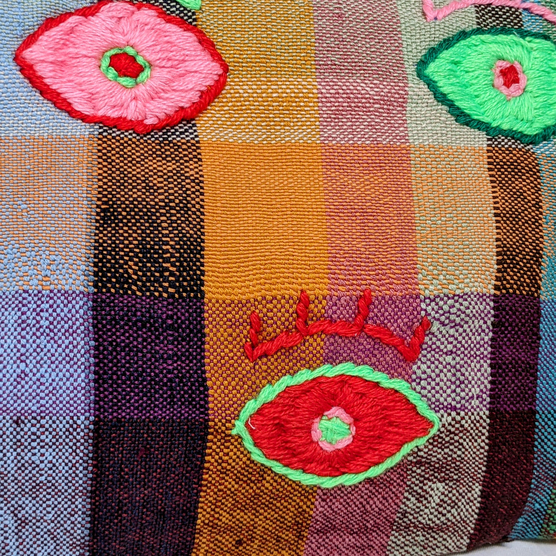 Chacha d'amour |  Maxi Pochette ou sac pochette en tissu vintage HAIK avec broderie #2