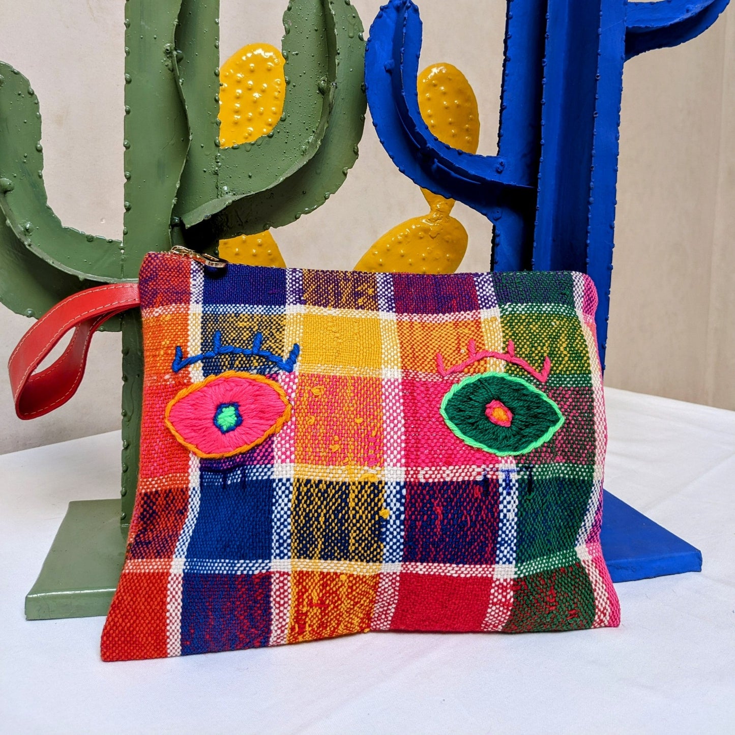  Chacha d'amour |  Maxi Pochette ou sac pochette en tissu vintage HAIK avec broderie #4