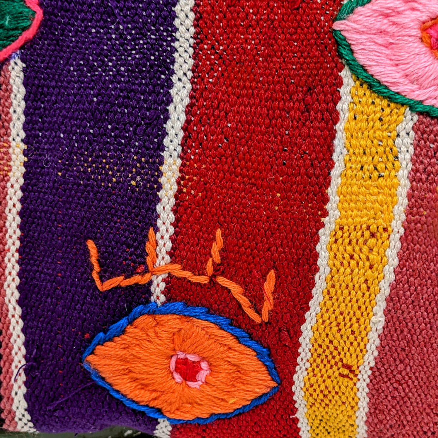 Chacha d'amour |  Maxi Pochette ou sac pochette en tissu vintage HAIK avec broderie #4