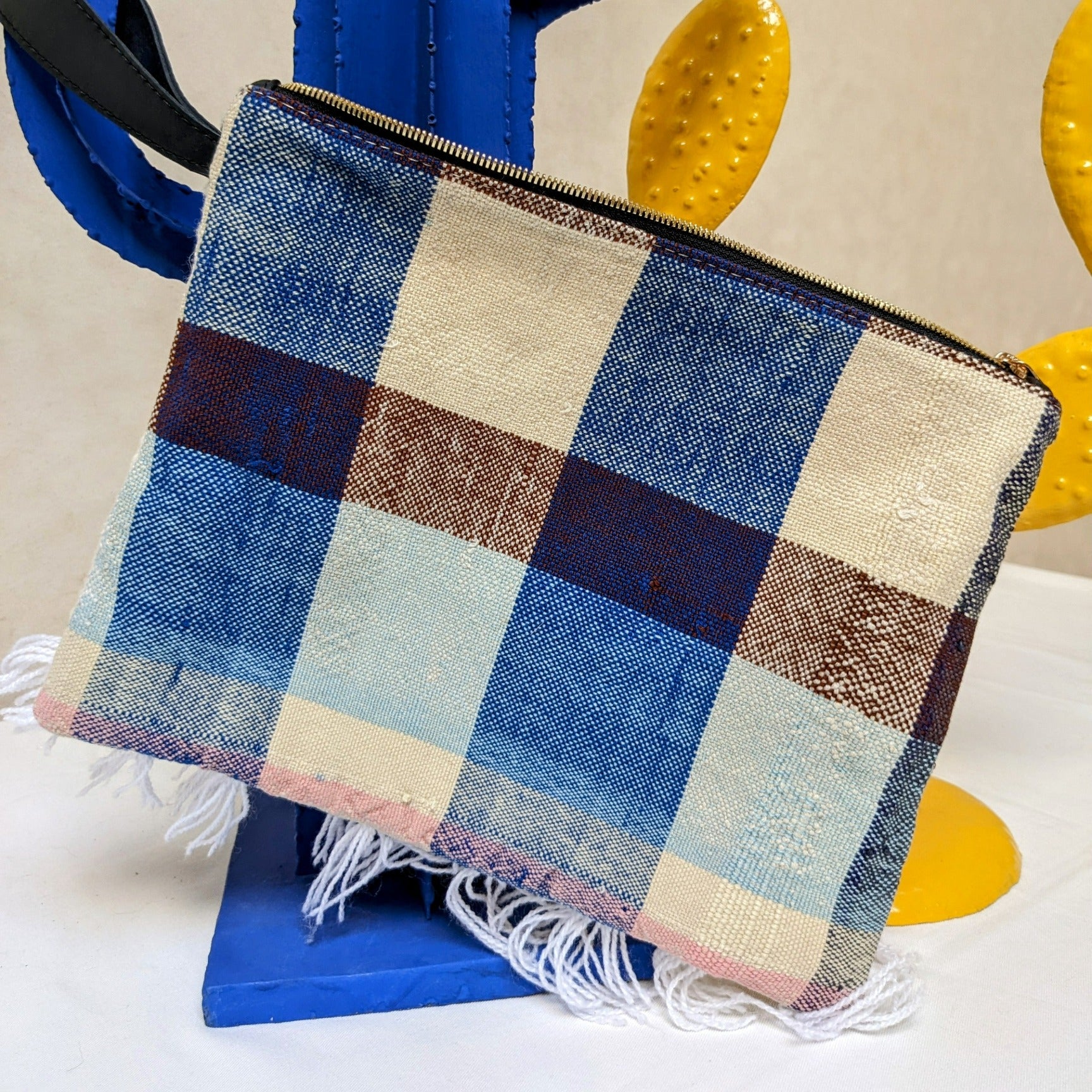 Chacha d'amour |  Maxi Pochette ou sac pochette en tissu vintage HAIK et Handira #1