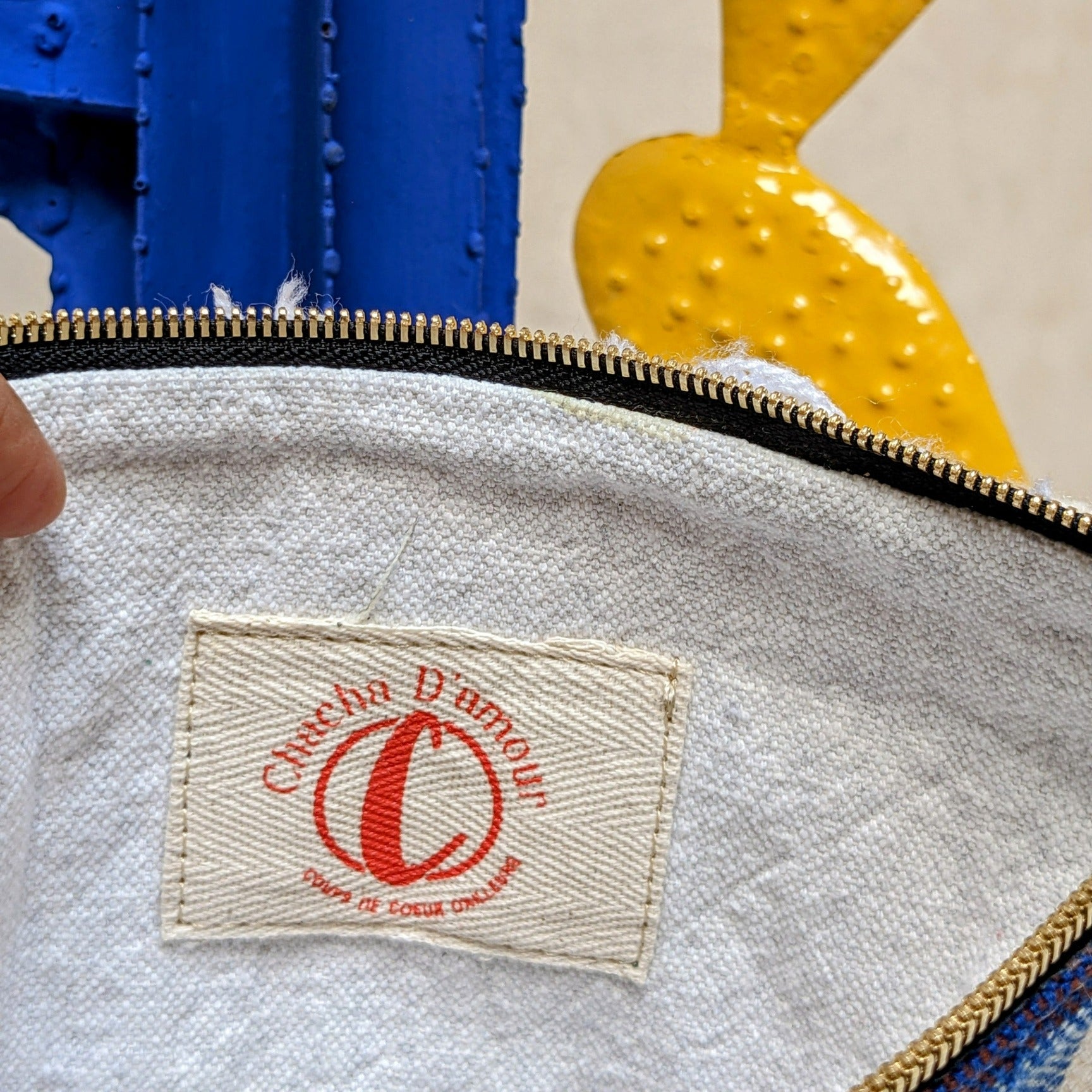 Chacha d'amour | Pochette ou sac pochette en tissu vintage HAIK et Handira #11