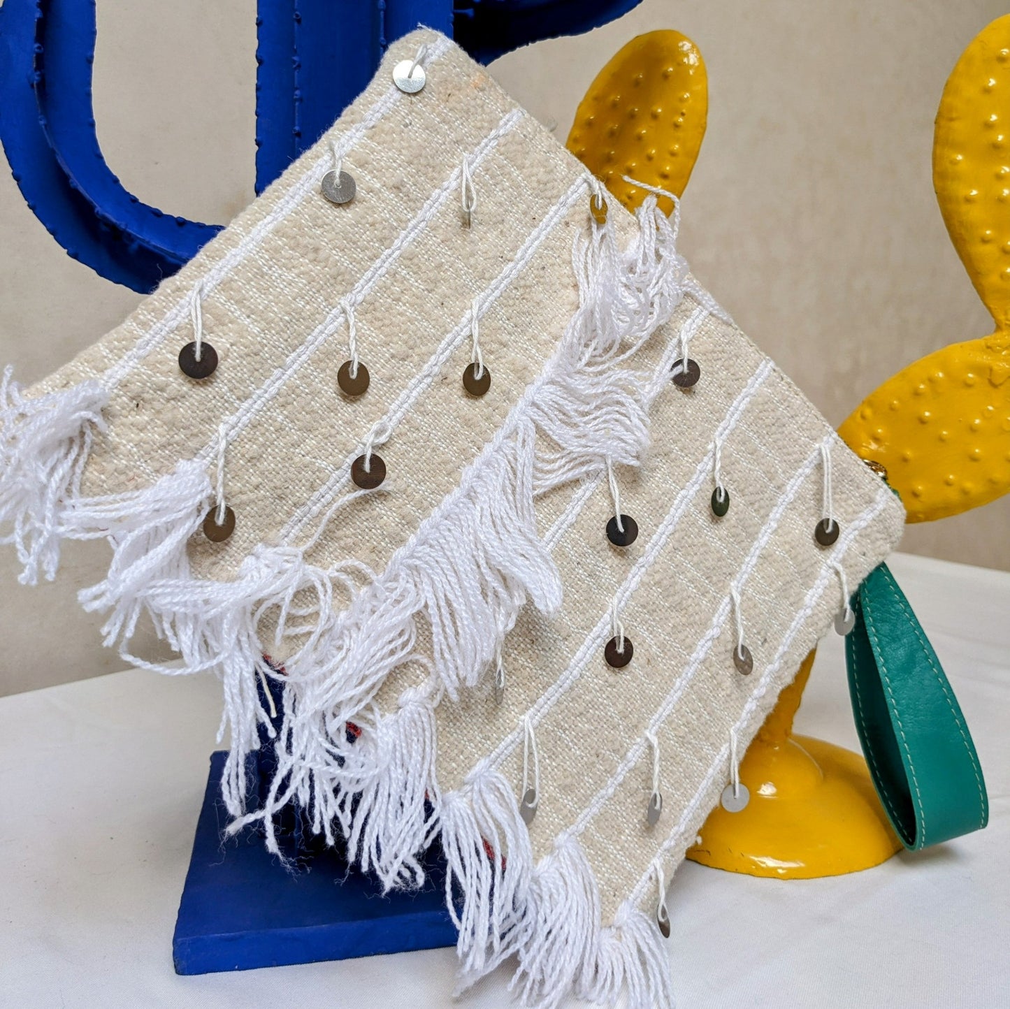 Chacha d'amour | Pochette ou sac pochette en tissu vintage HAIK et Handira #3