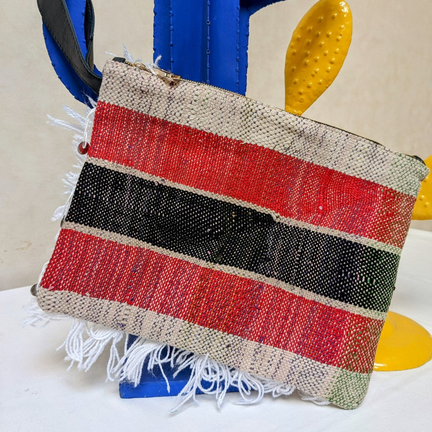 Chacha d'amour | Pochette ou sac pochette en tissu vintage HAIK et Handira #12