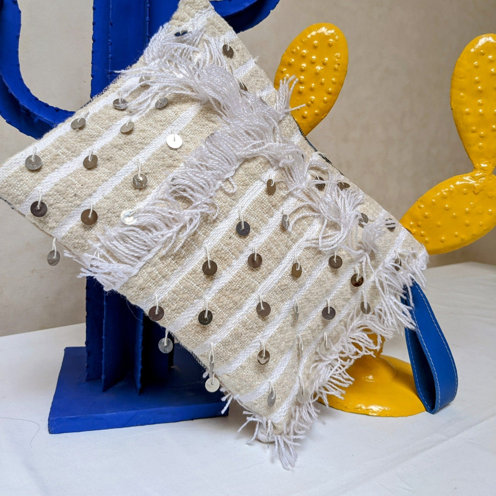 Chacha d'amour | Pochette ou sac pochette en tissu vintage HAIK et Handira #6