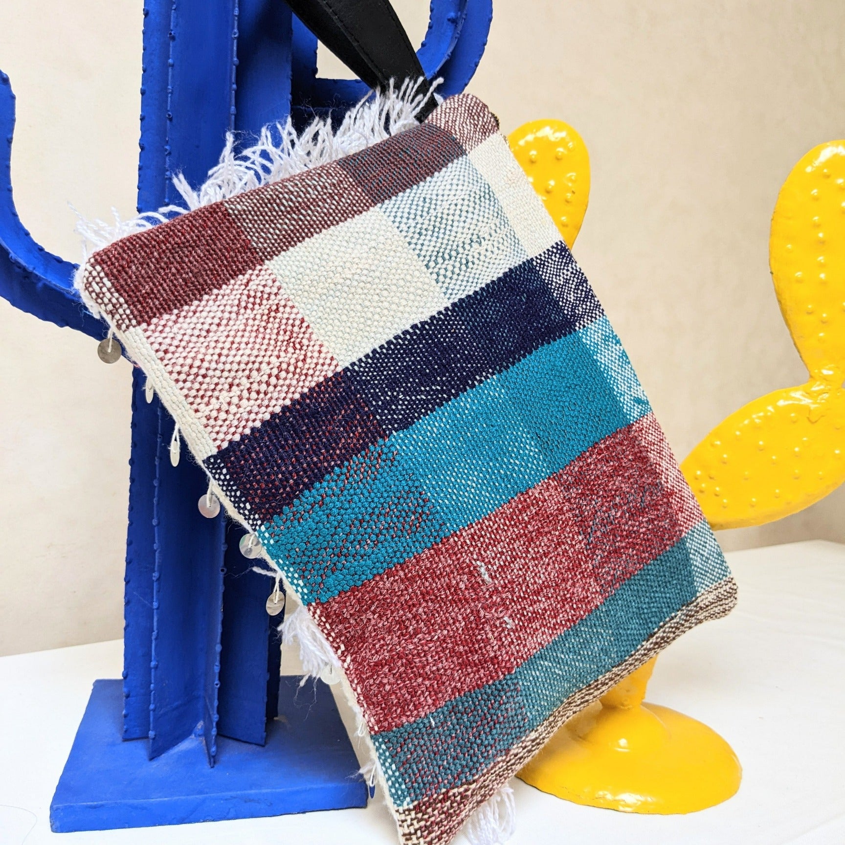 Chacha d'amour | Pochette ou sac pochette en tissu vintage HAIK et Handira #6