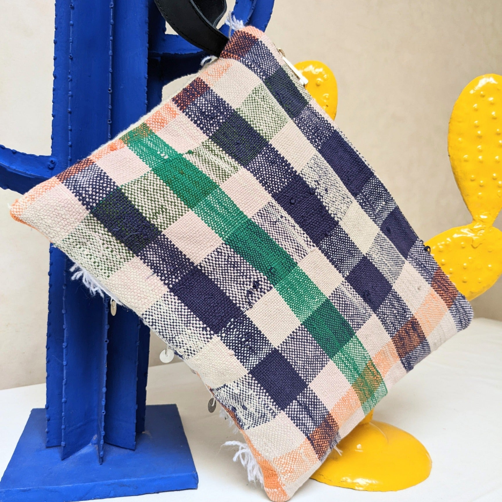 Chacha d'amour | Pochette ou sac pochette en tissu vintage HAIK et Handira #5