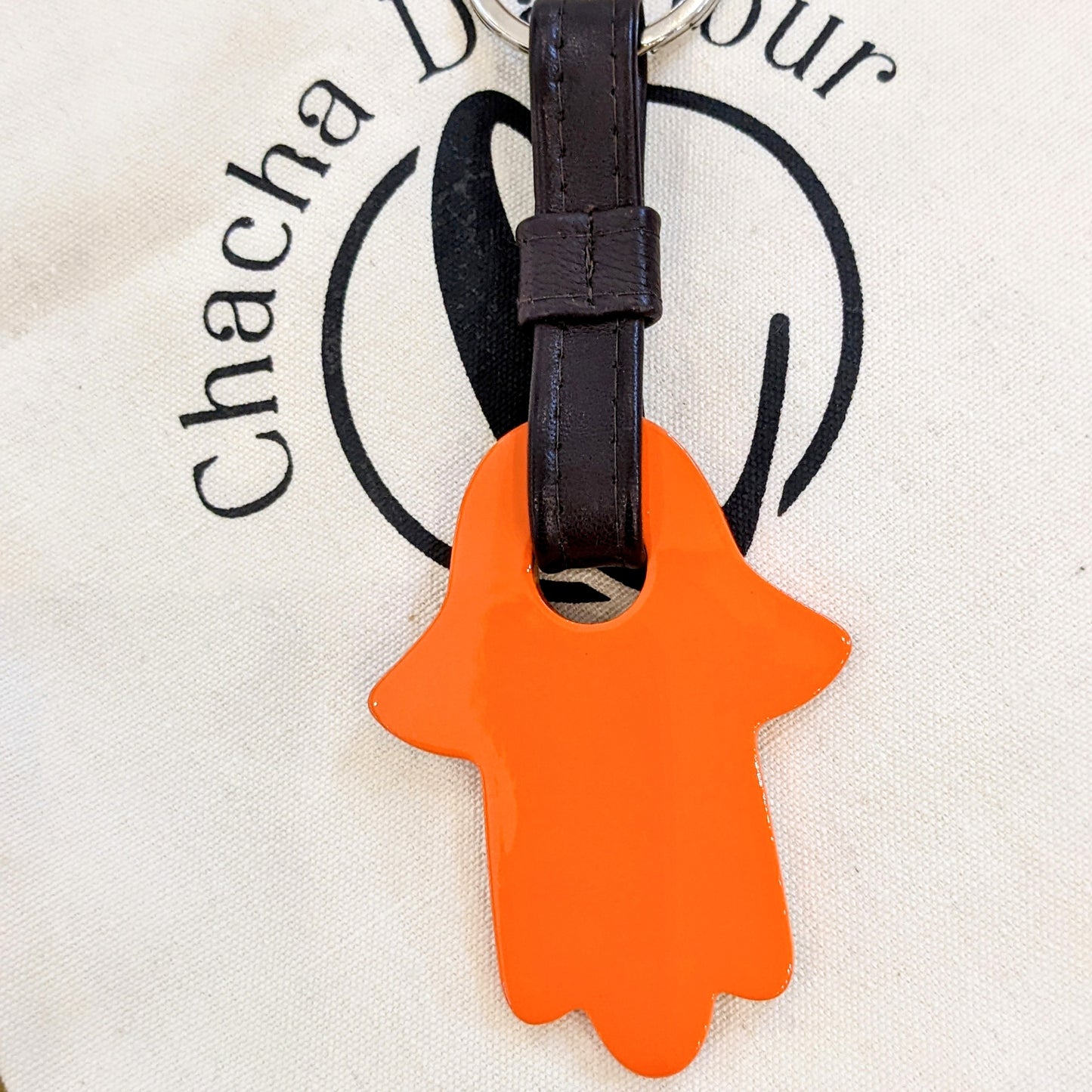 Chacha d'amour |  PORTE CLEF chance en corne laquée