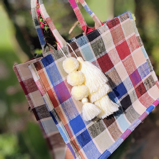 Chacha d'amour | GRAND SAC A MAIN ou cabas femme en tissu vintage HAIK N°4 Sacs à main chacha d'amour 