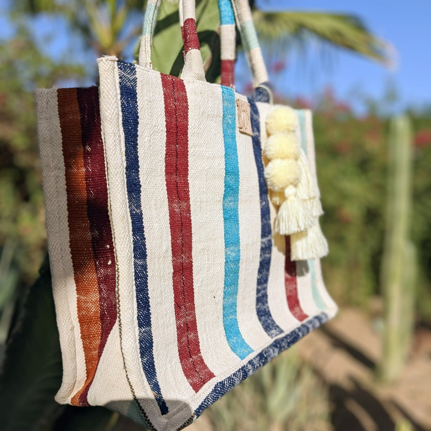 Chacha d'amour | GRAND SAC A MAIN ou cabas femme en tissu vintage HAIK N°6