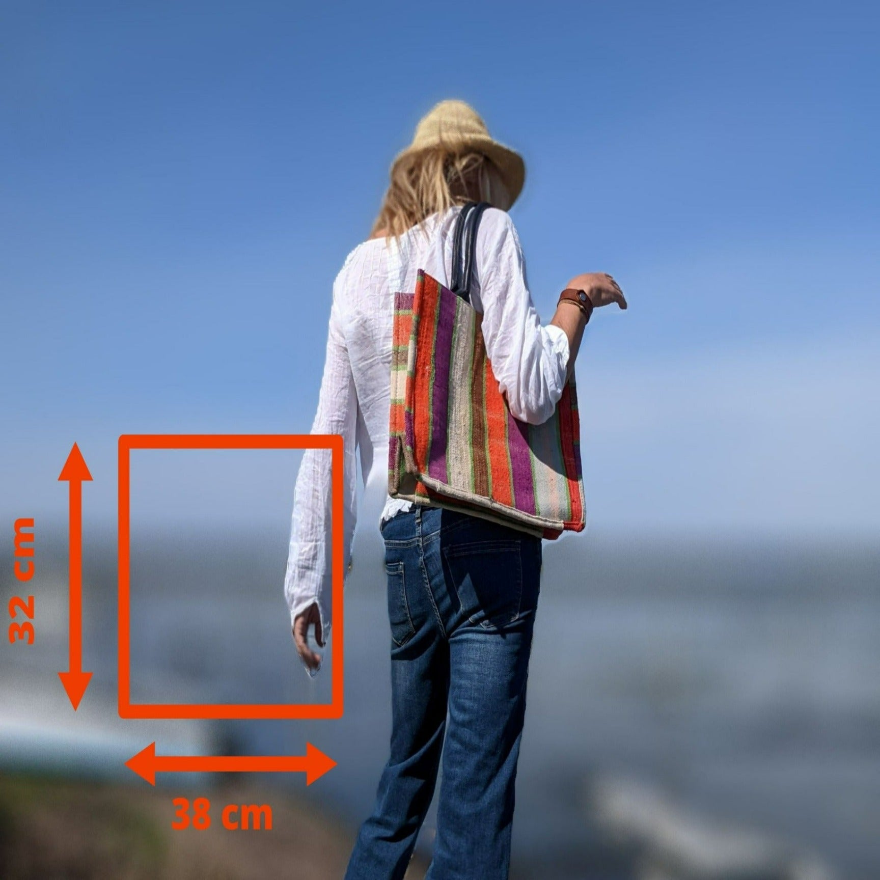 Chacha d'amour | GRAND SAC A MAIN ou cabas femme en tissu vintage HAIK  