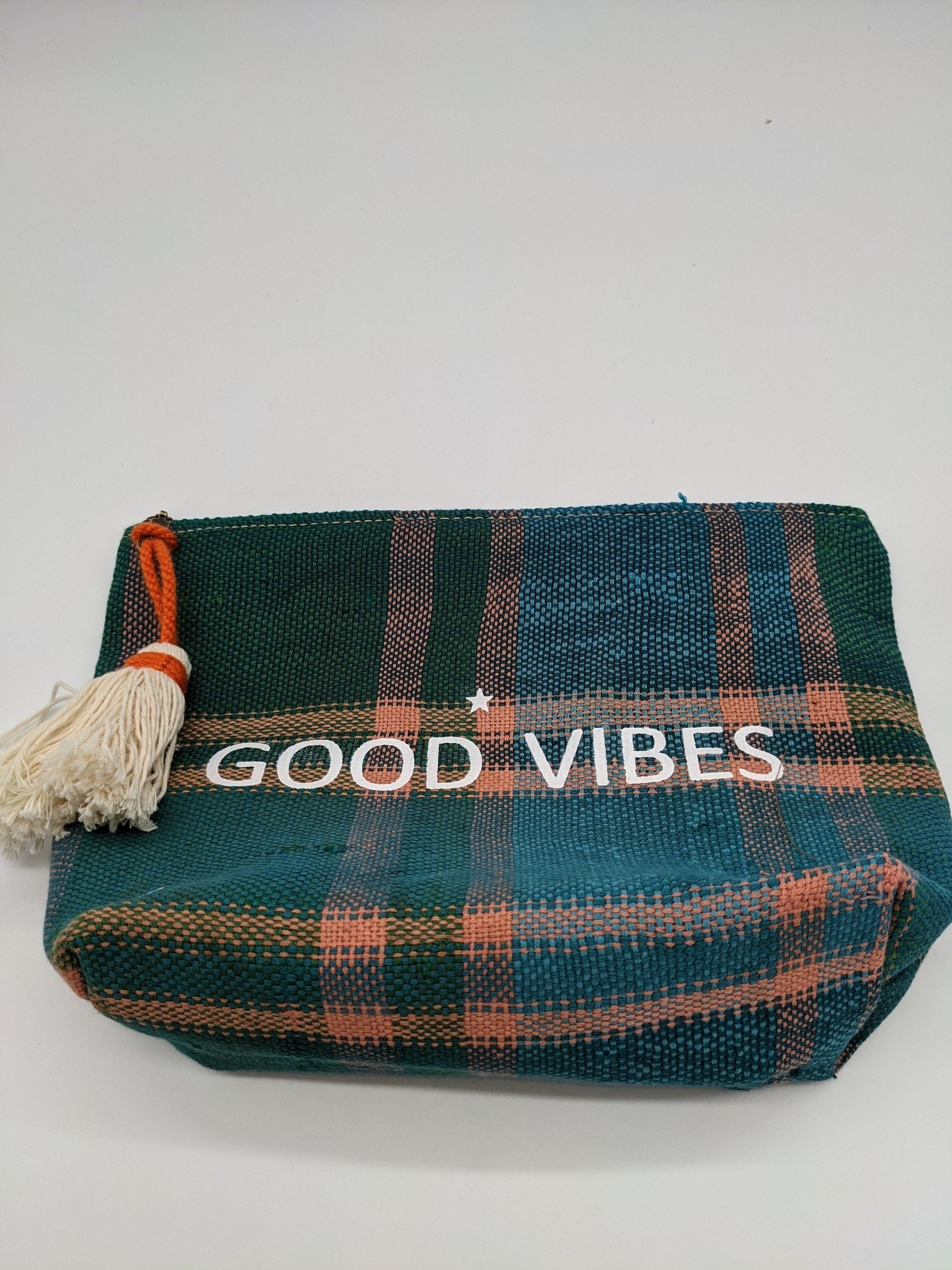 Chacha d'amour | Trousse de toilette voyage ou trousse personnalisée GOOD VIBES en haik Trousses de toilette chacha d'amour N°3 